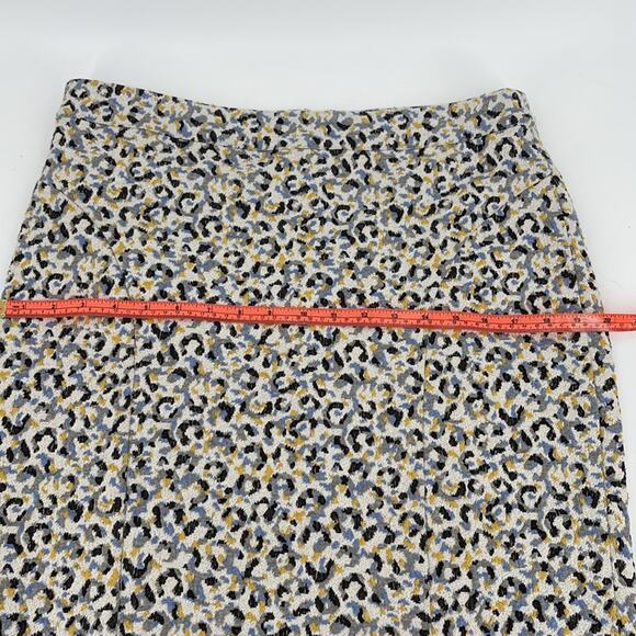 Anthropologie Maeve Leopard Jacquard Knit Pencil Skirt Knee Length Size Large - Picture 5 of 14